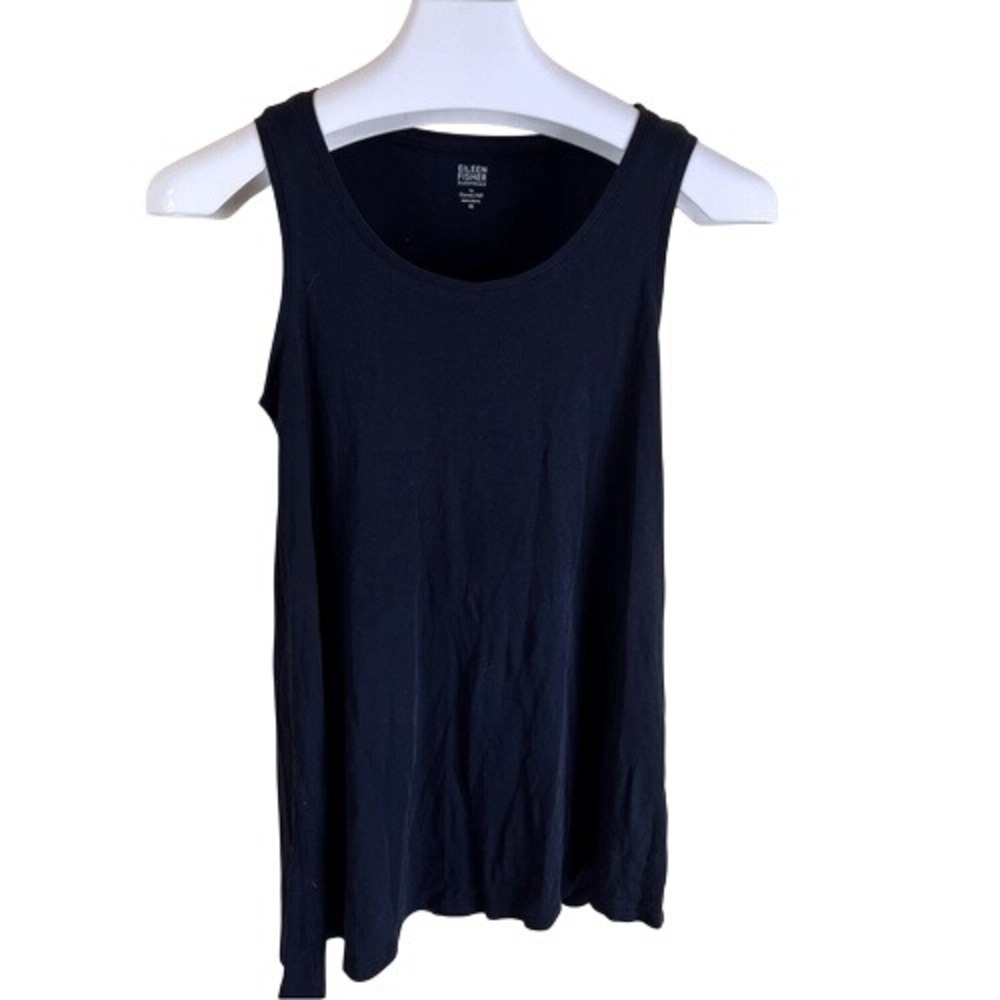 Eileen‎ Fisher By Garnet Hill Sleep or Layer Cotton Black Tanks Size XS Capsule